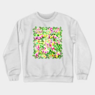 Floral Pattern Crewneck Sweatshirt